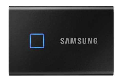 Image of Samsung T7 Touch Portable SSD - 1 TB - USB 3.2 Gen.2 External SSD Metallic Black (MU-PC1T0K/WW)