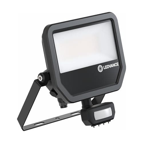 Image of Ledvance LED Floodlight Aluminium Black 41W 5500lm 100D - 830 Warm White | IP65 - Motion and Light Sensor - Symmetrical