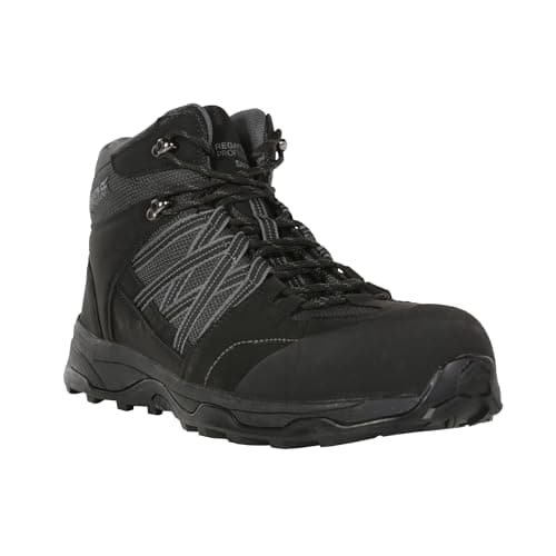 Image of Regatta Professional Men's Claystone Safety Hiker Boots, Black Granit, 6 UK