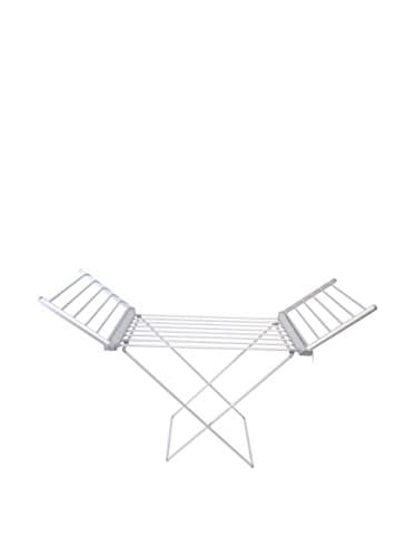 Image of groundlevel.co.uk Amazing Extra Large 18 Bar Heated Aluminium Winged Clothes Airer/Drier Quick Drying Heater Towel Warmer Low Cost To Run Folds Away For Easy Storage For Clothes & Towel