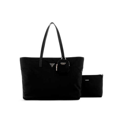 Image of GUESS Eco Gemma Large Tech Tote Bag Black, Black, One Size