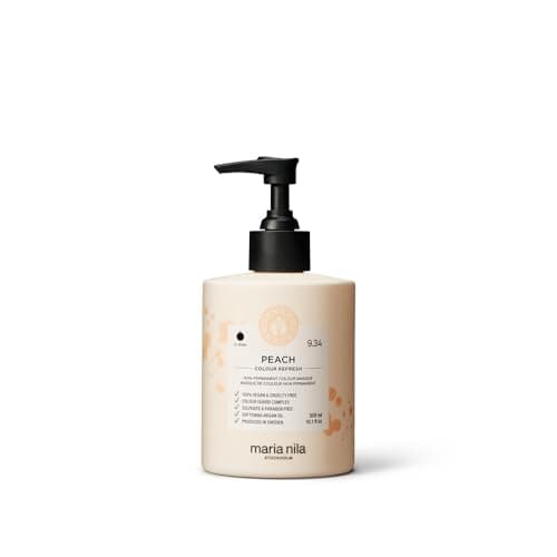 Image of Maria Nila Colour Refresh, Peach 300 ml, Peach Hair Mask, Semi-Permanent Pigments, 100% Vegan & Sulfate/Paraben free