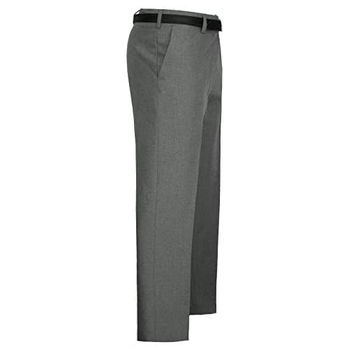 Image of MyShoeStore Mens Formal Trousers Casual Business Office Smart Dress Pants Straight Leg Flat Front Everpress Pockets Waist Size 30 Inch to 50 Inches(Light Grey, 34/29)