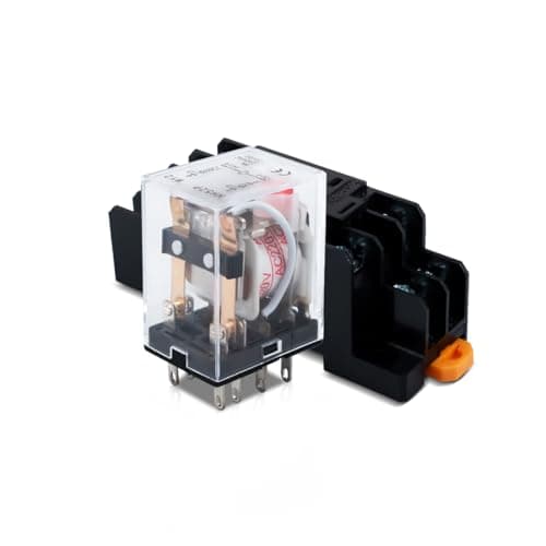 Image of Innfeeltech 1 Pcs AC 220V Electromagnetic Power Relay with, 8 Pin 10A Coil Relays with Sock Base HH52P