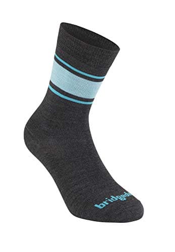 Image of Bridgedale LINER Base Layer Merino Performance Boot-Women's- Medium-Dk Grey / Blue
