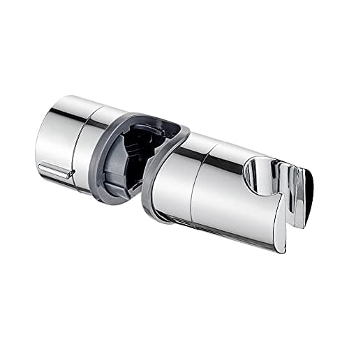 Image of Ibergrif M20404 Adjustable Shower Head Holder Replacement, 19-25mm, Shower Head Bracket, Shower Rail Slider for Hand Shower, 360° Rotation, Chrome Plated
