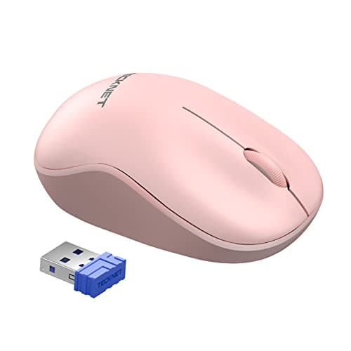 Image of TECKNET Silent Wireless Mouse for Laptop, 2.4GHz Portable Computer Mouse Wireless with USB Mini Receiver, 18-Month Battery Life, 5-Level Adjustable 3200 DPI, Ambidextrous Design for PC, Mac, Laptop