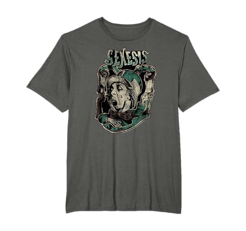 Image of Popfunk Genesis Mad Hatter Unisex-Adults Black Short Sleeve Classic Fit Small T-Shirt