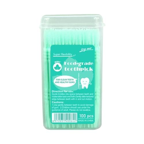 Image of Gourmet Flavored Toothpicks - Mint Cinnamon Picks | Compact Hygienic Wooden Toothpicks with Refreshing Flavors, Perfect for Restaurants, Travel, Office, or Personal Use 2.52 in