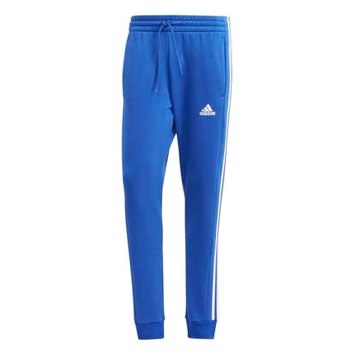 Image of adidas Men's Tall Size Essentials 3-Stripes Fleece Tapered Cuff Pants, Semi Lucid Blue, X-Large Tall