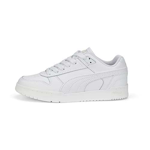 Image of Puma Unisex Youth Rbd Game Low Jr Sneakers, Puma White-Puma White-Puma Team Gold, 3 UK