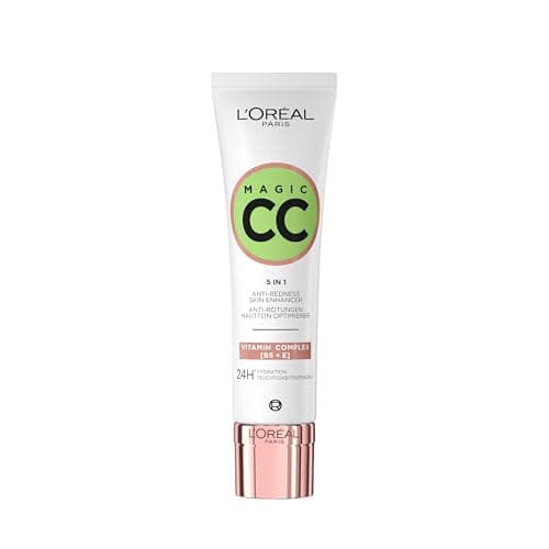 Image of L'Oréal Paris Magic CC Cream with SPF 11, Anti-Redness and Colour Correcting, With Vitamins B5 and E, Lightweight Hydrating Formula Adapts to Skin Tone for a Natural Glowy Finish, 30 ml