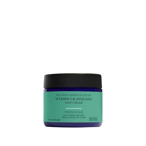 Image of Neal's Yard Remedies Vitamin E & Avocado Night Cream, Deeply Moisturising & Replenishing, Face Moisturiser, Vegan & Cruelty-Free, 50g