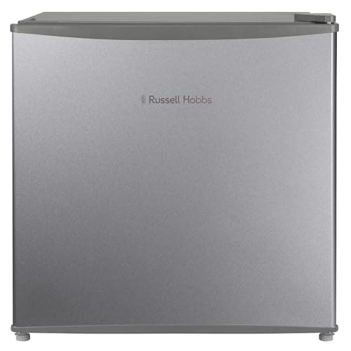 Image of Russell Hobbs Table Top Larder Mini Fridge 43 Litre Capacity, Reversible Door & Adjustable Feet, Small Fridge, Manual Temperature Control, Ice Box, Silver RHTTF0E1SS