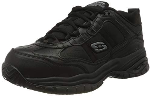 Image of Skechers Men's Soft Stride Grinnel Trainers, Black Leather/Black Mesh, 7 UK