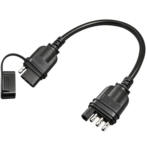 Image of Seamaka 4-Pin Flat Trailer Extension Cable,4 Pin Trailer Connector 12 Inch,18AWG Hefty Outer Sheath Cooper Wire Harness,Truck Light Extension 4 Pin 1FT