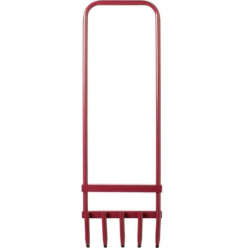 Image of Hardys Hollow Tine Lawn Aerator - Manual Grass Aerator & Spiker - Heavy Duty Garden Tool with Large Footplate - 91cm x 30cm x 5cm, Red
