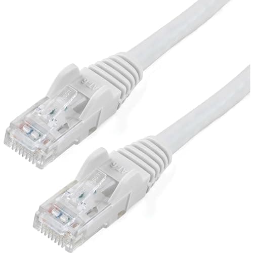 Image of StarTech.com 75ft CAT6 Ethernet Cable - White CAT 6 Gigabit Ethernet Wire -650MHz 100W PoE RJ45 UTP Network/Patch Cord Snagless w/Strain Relief Fluke Tested/Wiring is UL Certified/TIA (N6PATCH75WH)