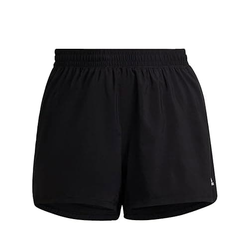 Image of adidas Women's Plus Size Pacer 3-Stripes Woven Shorts, Black/White, 3X