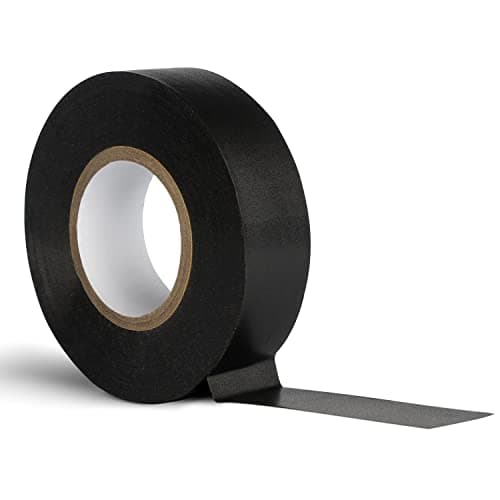 Image of WINSOME Black Electrical Tape Waterproof Heat Resistant Tape 20m x 19mm - Strong Heavy Duty, Sticky, PVC Electric Insulation Tape for Wires, and Cables (Pack of 1)