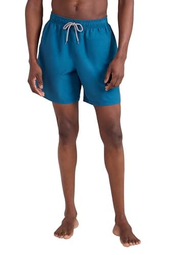 Image of Mountain Warehouse Aruba Mens Swim Shorts - Fast Dry Swimming Trunks, Lightweight Board Shorts, Adjustable Draw Cord Beach Short Pants - Spring Summer, Holidays Petrol 4XL