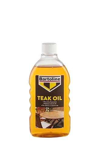 Image of Bartoline Teak Oil 500 ml – Deep Penetrating Wood Oil for Outdoor & Indoor Furniture | Garden Furniture, Hardwood Protection & Teak Care