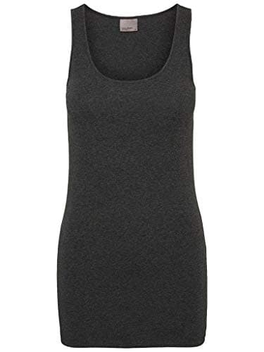 Image of Vero Moda Womens Vmmaxi My Soft Long Tank Top Noos Vest, Grey (Dark Grey Melange), L UK