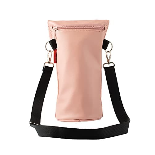 Image of Typhoon PURE Bottle Bag | Vegan Leather Bag Perfect For Hiking or Travel | Keep Bottles Safe, Easy to Carry, and Cool On the Go | Pink, 110mm x 150mm x 335mm