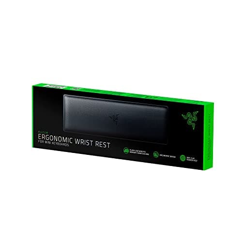 Image of Razer Ergonomic Mini Keyboard Wrist Rest - Plush Faux Leather Memory Foam Cushion - Non-Slip Rubber Feet