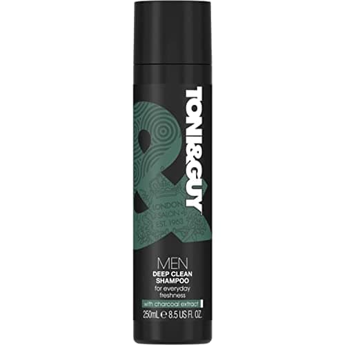 Image of Toni & Guy Men's Deep Clean Shampoo with Charcoal Extract, 250ml
