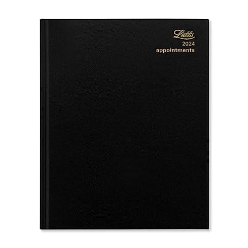 Image of Letts Standard Quarto week to view 2024 diary - black