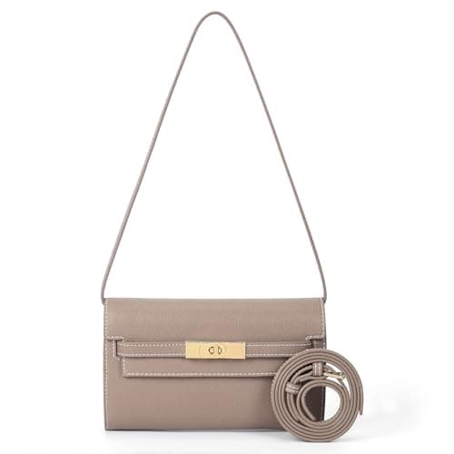 Image of HiTotes Small Clutch Purse Crossbody Bag for Women Vegan Leather Shoulder Bag Satchel Handbag with Two Adjustable Strap