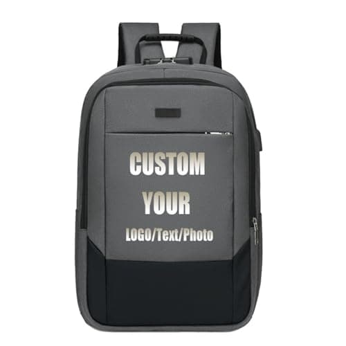 Image of Custom Logo Backpack, Waterproof Anti-Theft Personalized Laptop Bag for Women Men, Large Capacity Customized Business Travel Computer Bookbag Color3,42 * 30 * 15cm