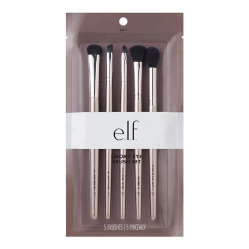 Image of e.l.f. Smoky Eye Brush Kit, 5-Piece Make-up Brush Set for Creating a Smoky Eye Look, Apply & Blend Eyeshadow, Vegan & Cruelty-Free