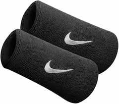 Image of Nike Swoosh Double Wide wristbands, black – misc