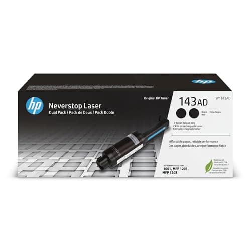 Image of HP 143AD Dual Pack Black Original Neverstop Laser Toner Reload Kit (W1143AD) Large