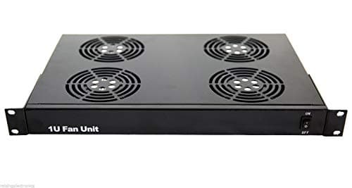 Image of Rising 1U Rack Mount Fan Unit With 4 Fans For Sever network data rack