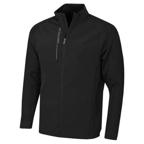 Image of Oscar Jacobson Mens Highbank Lightweight Golf Jacket - Black - L