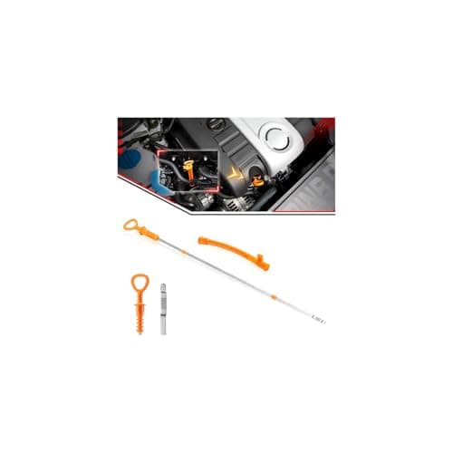 Image of BINB ROAD Engine Oil Fluid Dipstick and Oil Dipstick Funnel Tube 06A103663C + 06B-115-611R Compatible with VW Jetta Golf Beetle