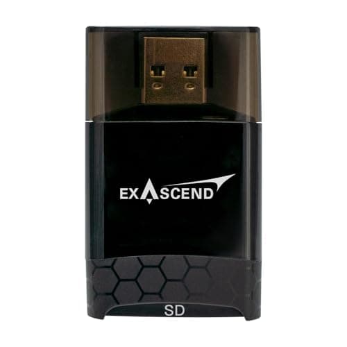 Image of Exascend 300MB/s UHS-II SD/microSD Dual-Slot Robust Aluminium SDXC Card Reader Pro Performance USB 3.2 Gen 1 Interface SDHC Card Reader & Writer