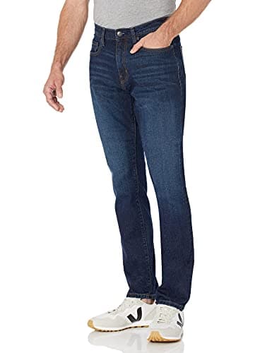 Image of Amazon Essentials Men's Relaxed-Fit Stretch Jean (Available in Big & Tall) - Discontinued Colours, Indigo Wash, 44W / 28L
