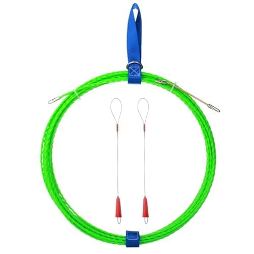Image of Fish Tape Wire Puller Through Wall Wire Threader Fish Plus Fish Cable Fastener with Steel Rope 49FT(15M)