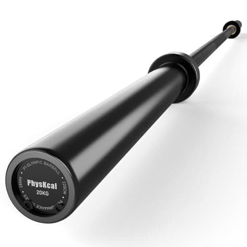 Image of PhysKcal 7ft Olympic Bar for Weightlifting and Power Lifting, 2 Inch Barbell Bar for Squat, Deadlift and Bench Press, Olympic Weight Plates