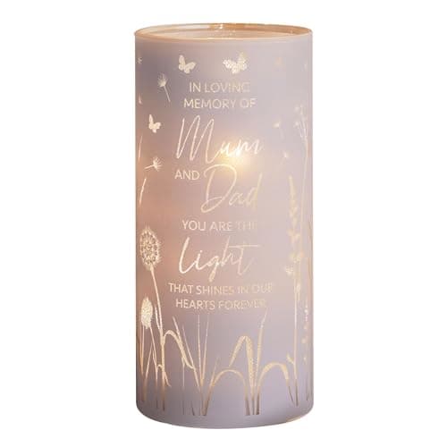 Image of Widdop Thoughts of You LED Memorial Tube Light - Mum & Dad - Commemorative Light Present Memory Sentimental Message