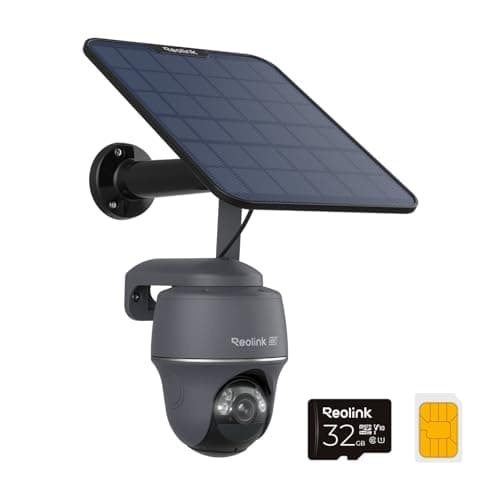 Image of Reolink 4K/8MP 4G Camera, Solar-powered Security Camera Outdoor with Colour Night Vision, No WiFi Security Camera, Pet/Person/Vehicle Detection, Outdoor Camera Wireless, Go PT Ultra-G + Solar Panel