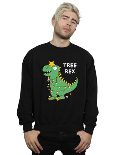 Image of Absolute Cult Christmas Men's Tree Rex Sweatshirt Black XXXXX-Large