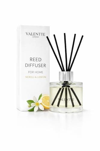 Image of Valentte Reed Diffuser - White Neroli & Lemon Scent | Essential Oil Aroma for Home | 100 ml