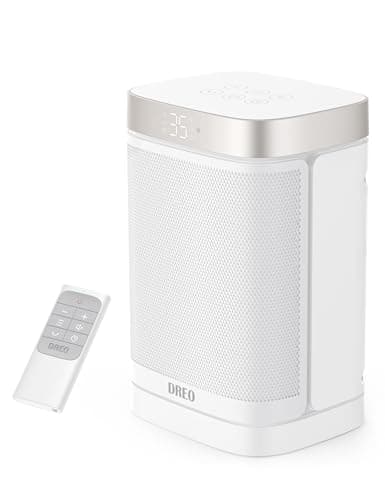 Image of Dreo 1500W Electric Space Heater, 70° Oscillating Portable Heaters, PTC Ceramic Heater with Thermostat, Remote Control, 3-Mode 3-Speed, 12H Timer, Overheat & Tip-Over Protection, ECO-Mode, White