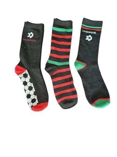 Image of BOYS LIVERPOOL 3 PACK SOCKS, SHOE SIZE 4-6.5.