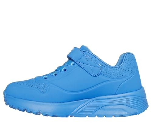 Image of Skechers Girl's Uno Lite Love Levitate Sneakers, Blue Synthetic/Multi Trim, 4 UK Child